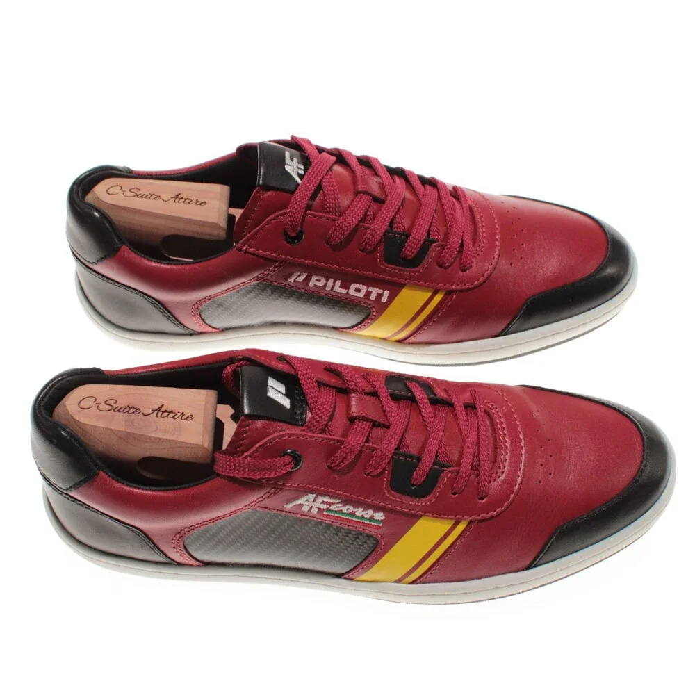 Piloti NWB Competizione AF Corse Driving Sneakers Size 9 US in Red Leather